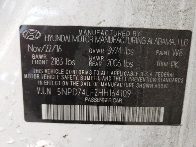 Photo 9 VIN: 5NPD74LF2HH164109 - HYUNDAI ELANTRA SE 