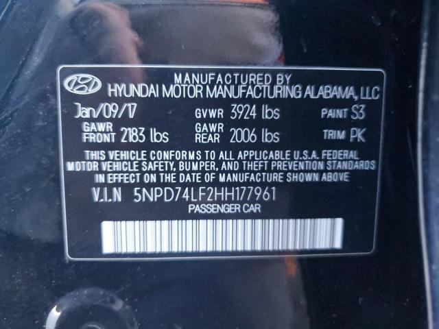 Photo 11 VIN: 5NPD74LF2HH177961 - HYUNDAI ELANTRA SE 