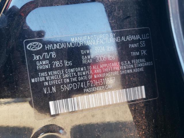 Photo 11 VIN: 5NPD74LF2JH311857 - HYUNDAI ELANTRA SE 