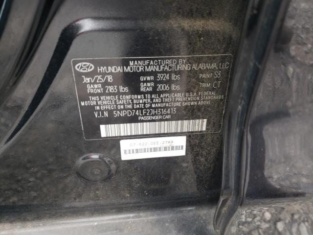 Photo 9 VIN: 5NPD74LF2JH316413 - HYUNDAI ELANTRA SE 