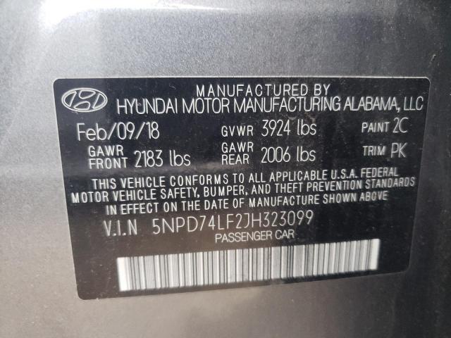 Photo 11 VIN: 5NPD74LF2JH323099 - HYUNDAI ELANTRA 