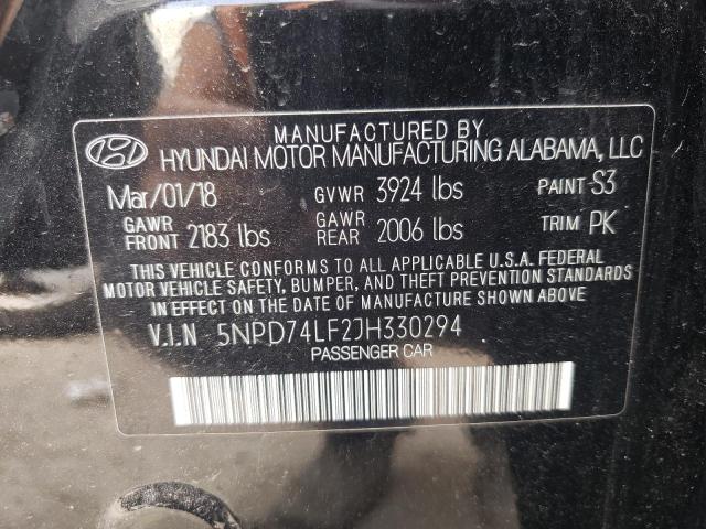 Photo 9 VIN: 5NPD74LF2JH330294 - HYUNDAI ELANTRA SE 