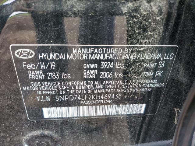 Photo 9 VIN: 5NPD74LF2KH469438 - HYUNDAI ELANTRA SE 