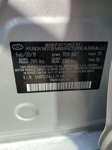 Photo 11 VIN: 5NPD74LF2KH471139 - HYUNDAI ELANTRA 