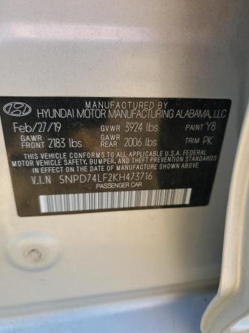 Photo 12 VIN: 5NPD74LF2KH473716 - HYUNDAI ELANTRA SE 