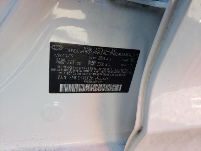 Photo 11 VIN: 5NPD74LF2KH480259 - HYUNDAI ELANTRA SE 