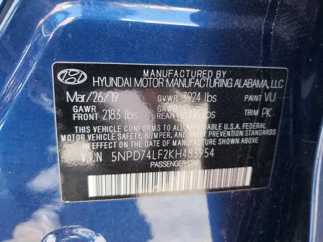 Photo 11 VIN: 5NPD74LF2KH483954 - HYUNDAI ELANTRA SE 