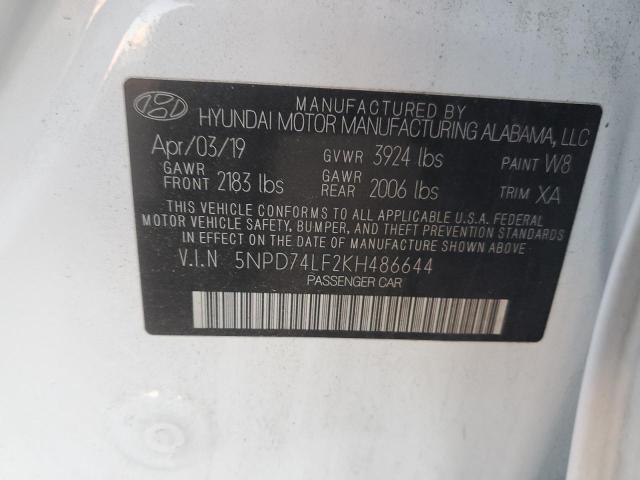 Photo 11 VIN: 5NPD74LF2KH486644 - HYUNDAI ELANTRA SE 