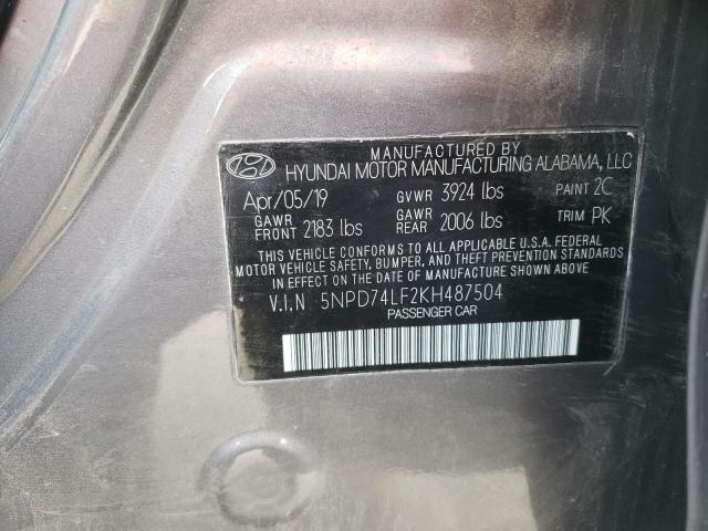 Photo 9 VIN: 5NPD74LF2KH487504 - HYUNDAI ELANTRA SE 