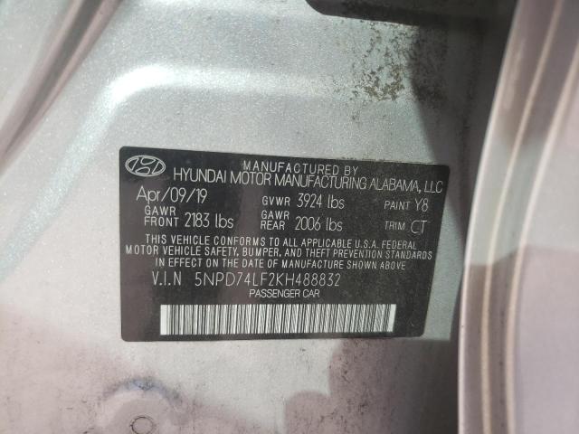 Photo 12 VIN: 5NPD74LF2KH488832 - HYUNDAI ELANTRA SE 