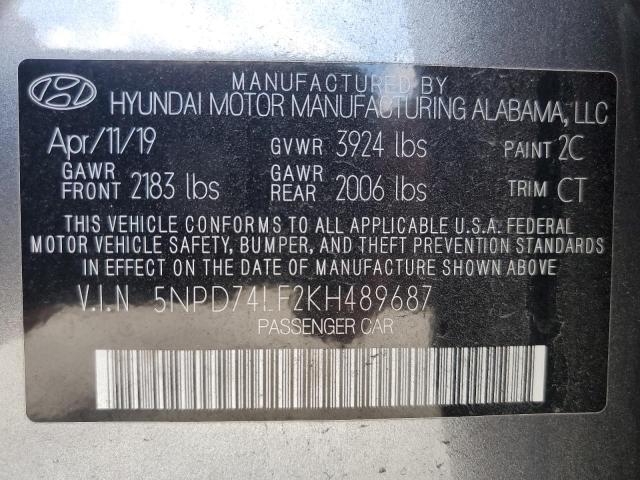 Photo 11 VIN: 5NPD74LF2KH489687 - HYUNDAI ELANTRA SE 