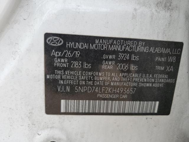 Photo 11 VIN: 5NPD74LF2KH493657 - HYUNDAI ELANTRA 