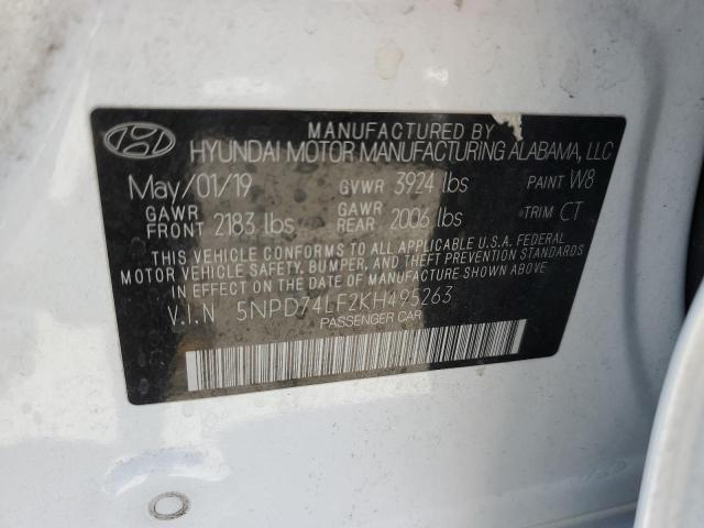 Photo 11 VIN: 5NPD74LF2KH495263 - HYUNDAI ELANTRA SE 