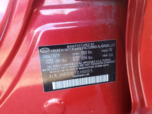 Photo 9 VIN: 5NPD74LF2LH501273 - HYUNDAI ELANTRA SE 