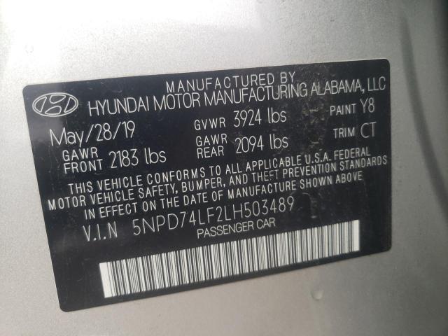 Photo 9 VIN: 5NPD74LF2LH503489 - HYUNDAI ELANTRA SE 