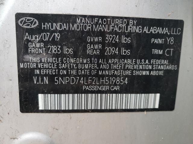 Photo 9 VIN: 5NPD74LF2LH519854 - HYUNDAI ELANTRA SE 