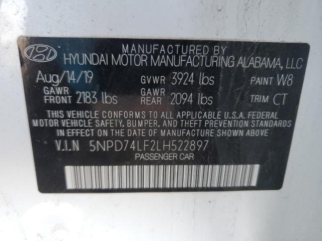 Photo 11 VIN: 5NPD74LF2LH522897 - HYUNDAI ELANTRA SE 