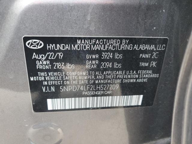 Photo 12 VIN: 5NPD74LF2LH527209 - HYUNDAI ELANTRA 