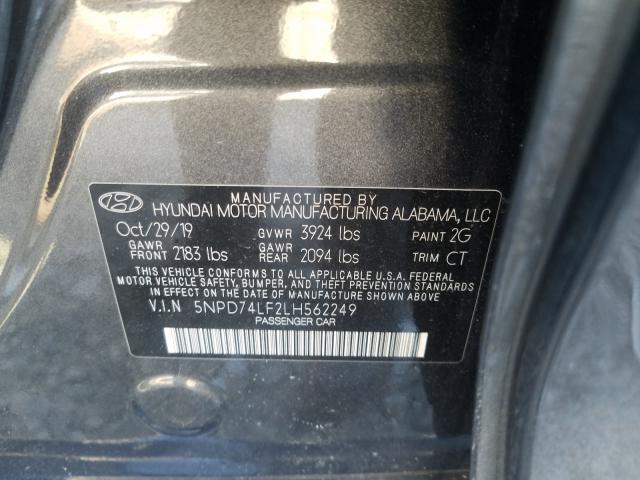 Photo 9 VIN: 5NPD74LF2LH562249 - HYUNDAI ELANTRA SE 