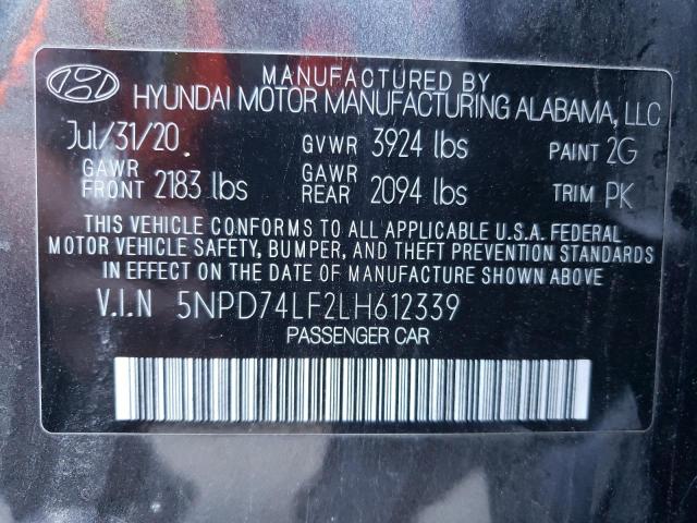 Photo 11 VIN: 5NPD74LF2LH612339 - HYUNDAI ELANTRA SE 