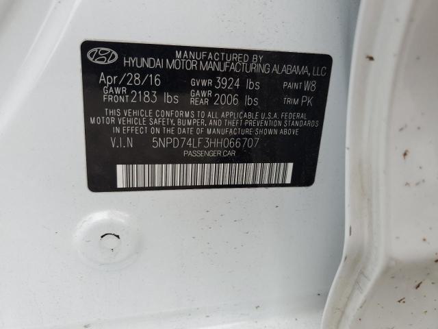 Photo 12 VIN: 5NPD74LF3HH066707 - HYUNDAI ELANTRA 