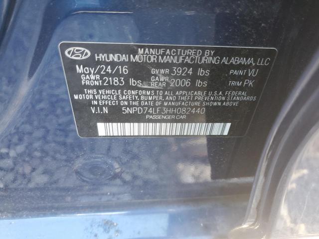 Photo 11 VIN: 5NPD74LF3HH082440 - HYUNDAI ELANTRA 