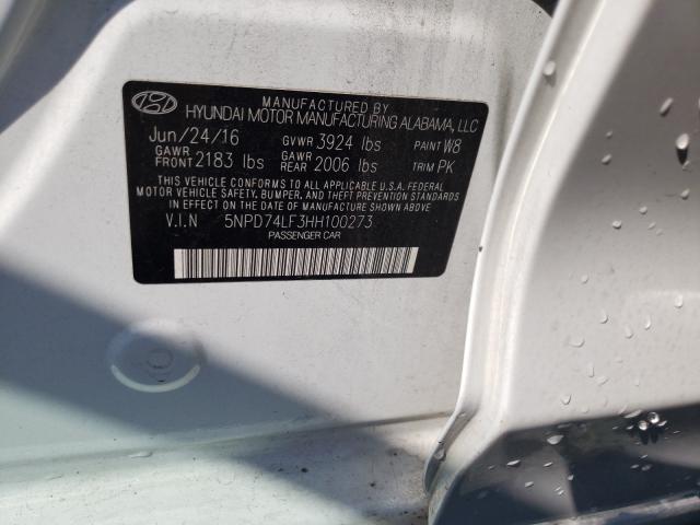 Photo 9 VIN: 5NPD74LF3HH100273 - HYUNDAI ELANTRA SE 