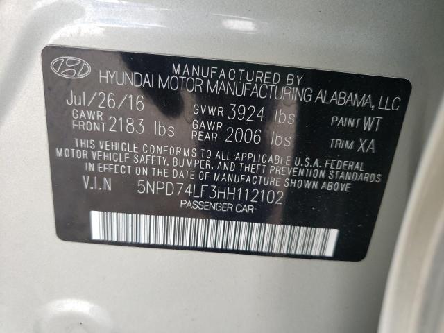 Photo 9 VIN: 5NPD74LF3HH112102 - HYUNDAI ELANTRA SE 