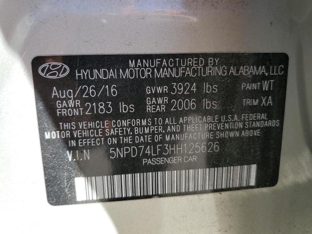 Photo 9 VIN: 5NPD74LF3HH125626 - HYUNDAI ELANTRA SE 