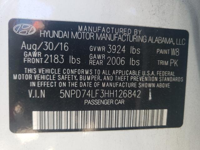 Photo 9 VIN: 5NPD74LF3HH126842 - HYUNDAI ELANTRA SE 