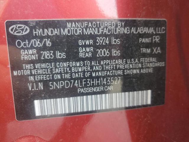 Photo 11 VIN: 5NPD74LF3HH143527 - HYUNDAI ELANTRA 