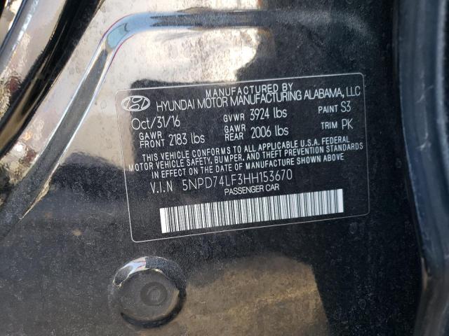 Photo 11 VIN: 5NPD74LF3HH153670 - HYUNDAI ELANTRA SE 