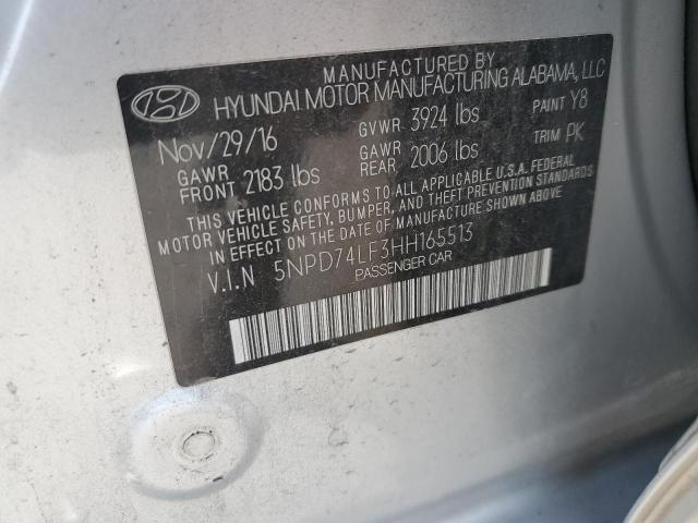 Photo 11 VIN: 5NPD74LF3HH165513 - HYUNDAI ELANTRA SE 