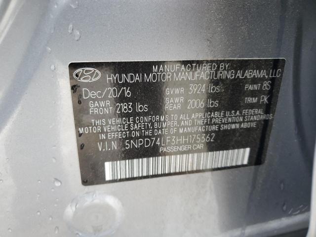 Photo 11 VIN: 5NPD74LF3HH175362 - HYUNDAI ELANTRA SE 