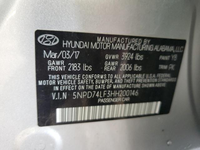 Photo 12 VIN: 5NPD74LF3HH200146 - HYUNDAI ELANTRA 