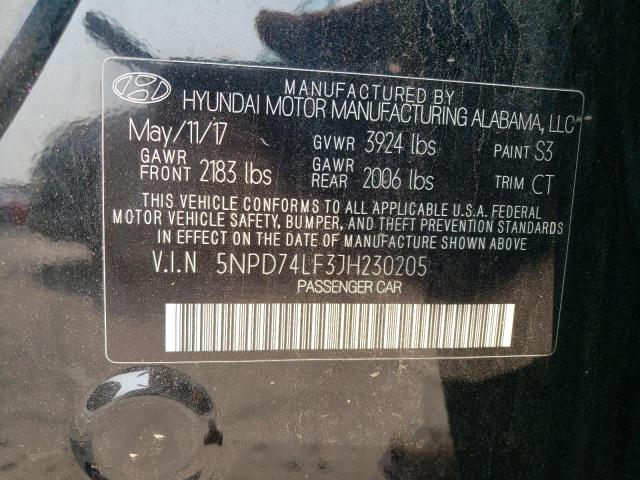 Photo 12 VIN: 5NPD74LF3JH230205 - HYUNDAI ELANTRA SE 