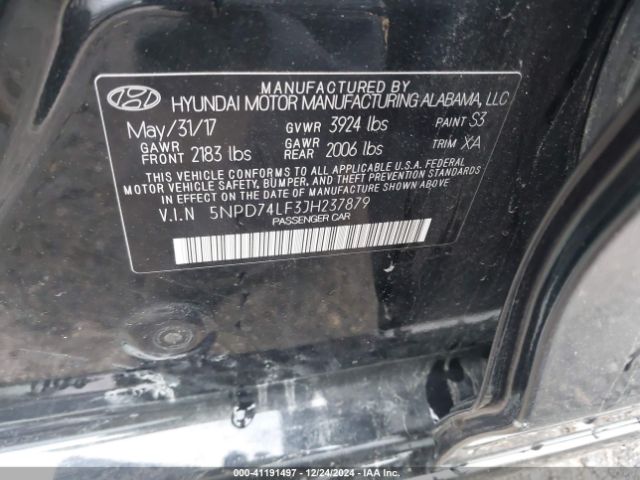 Photo 8 VIN: 5NPD74LF3JH237879 - HYUNDAI ELANTRA 