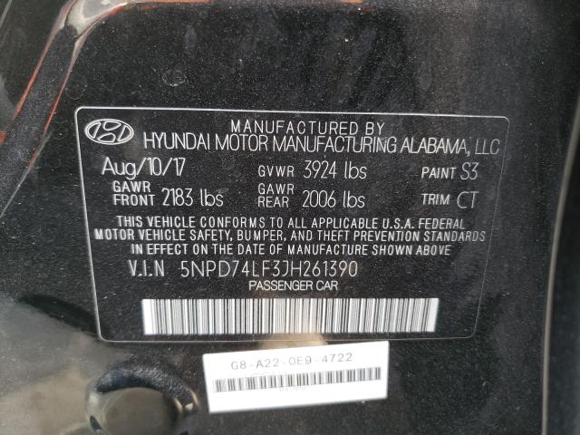 Photo 9 VIN: 5NPD74LF3JH261390 - HYUNDAI ELANTRA SE 