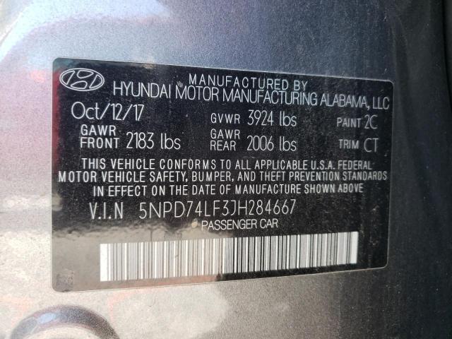 Photo 9 VIN: 5NPD74LF3JH284667 - HYUNDAI ELANTRA SE 