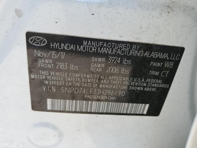 Photo 11 VIN: 5NPD74LF3JH296690 - HYUNDAI ELANTRA 