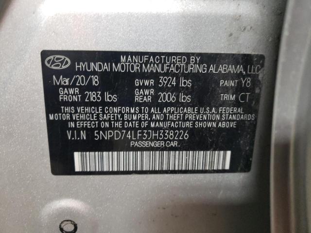 Photo 11 VIN: 5NPD74LF3JH338226 - HYUNDAI ELANTRA 