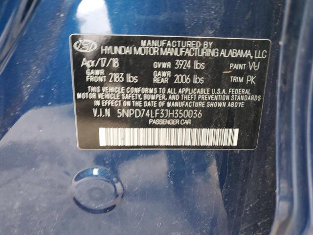 Photo 11 VIN: 5NPD74LF3JH350036 - HYUNDAI ELANTRA 