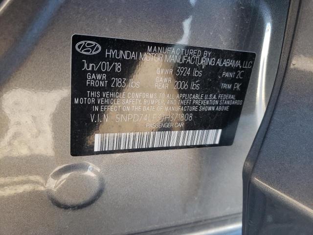 Photo 9 VIN: 5NPD74LF3JH371808 - HYUNDAI ELANTRA SE 