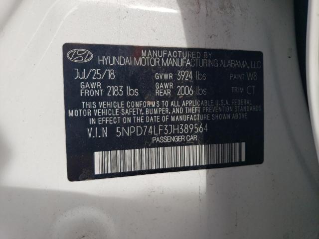 Photo 11 VIN: 5NPD74LF3JH389564 - HYUNDAI ELANTRA SE 