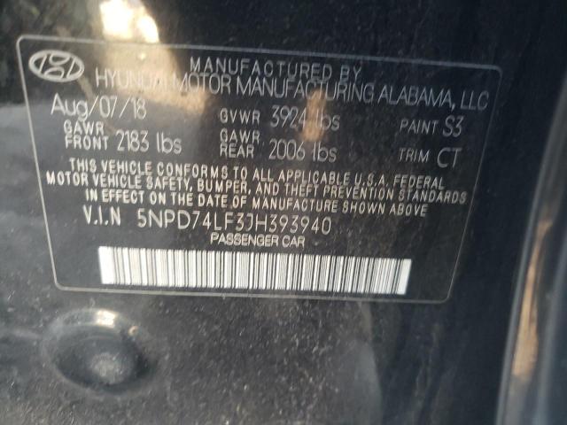 Photo 9 VIN: 5NPD74LF3JH393940 - HYUNDAI ELANTRA SE 