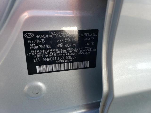 Photo 11 VIN: 5NPD74LF3JH400305 - HYUNDAI ELANTRA SE 