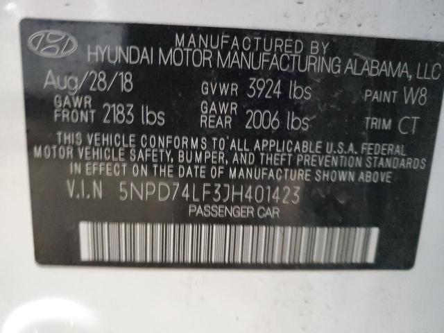 Photo 11 VIN: 5NPD74LF3JH401423 - HYUNDAI ELANTRA 