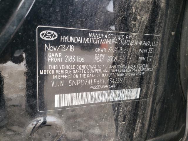 Photo 9 VIN: 5NPD74LF3KH434259 - HYUNDAI ELANTRA SE 