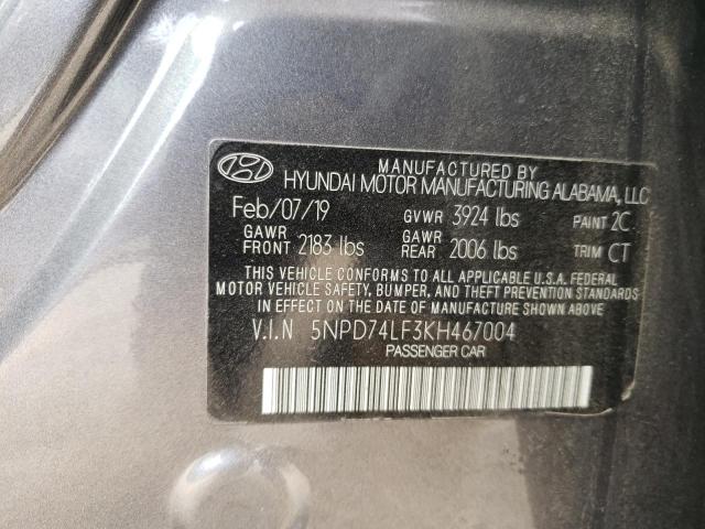 Photo 11 VIN: 5NPD74LF3KH467004 - HYUNDAI ELANTRA SE 