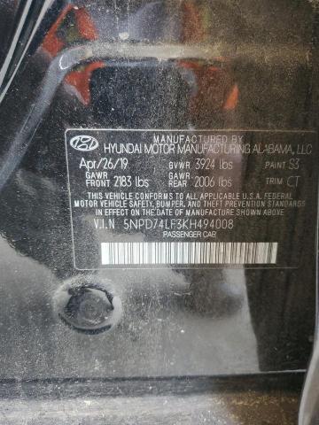 Photo 12 VIN: 5NPD74LF3KH494008 - HYUNDAI ELANTRA 